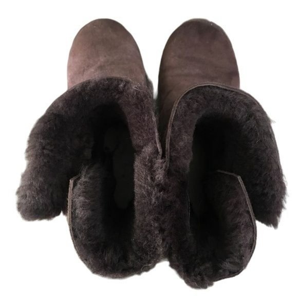 Cozie Steps Chocolate Brown Sheepskin Short Boots 8 - Picture 4 of 9